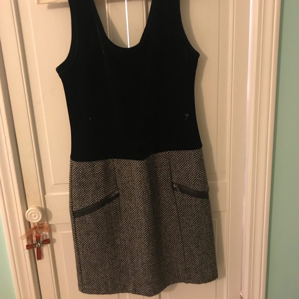 CUTE black and white and velvet Theme dress